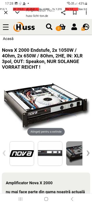 Vand sau schimb an domeniul audio profesionale la preț 350€ bucata