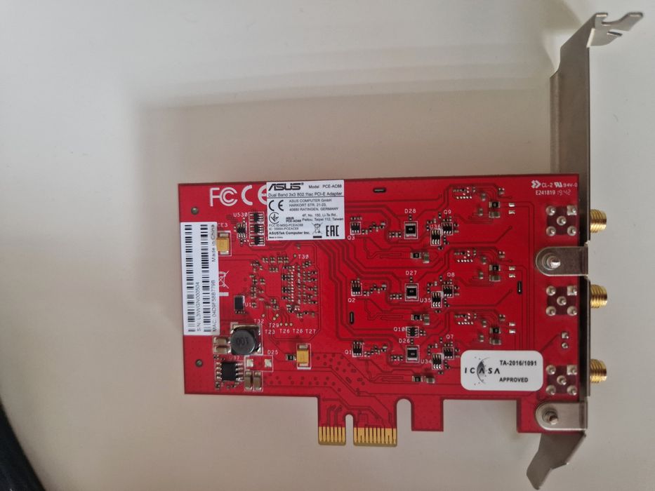 Placa de retea ASUS PCE-AC68, AC1900, PCIe, 3 antene Wi-Fi