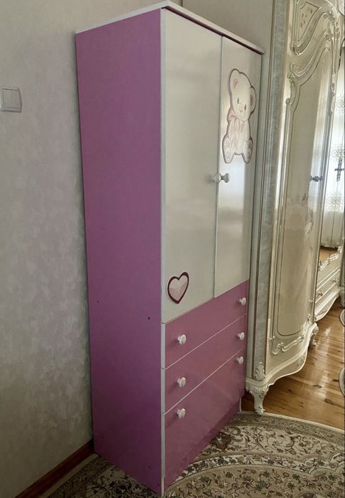 Детский шкаф и кровать комплект