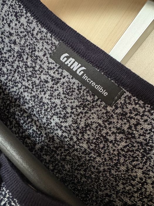 Gang- Тъмно синя жилетка със сребристо, като нова