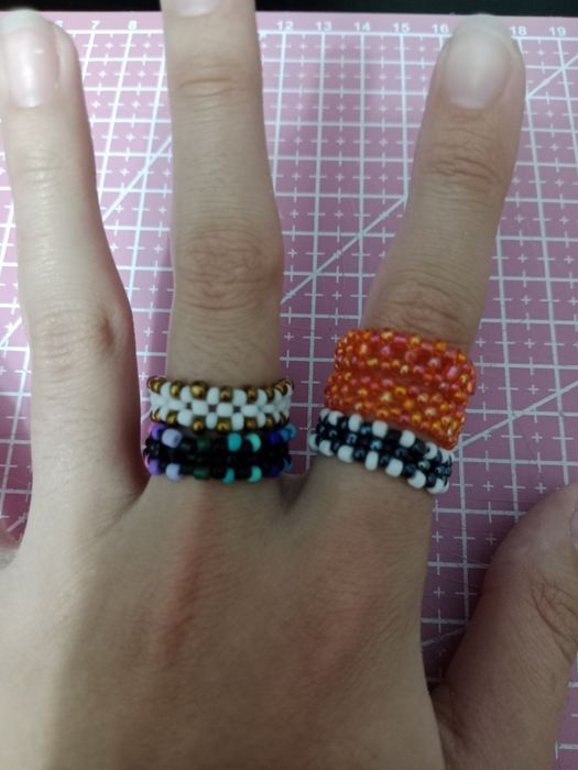 кольца из бисера