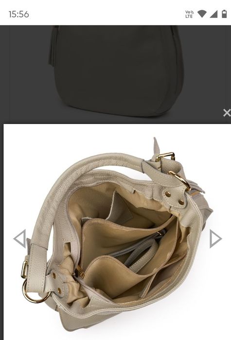 Geanta piele naturala bej