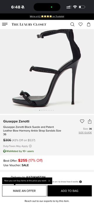 продаю босоножки giuseppe zanotti