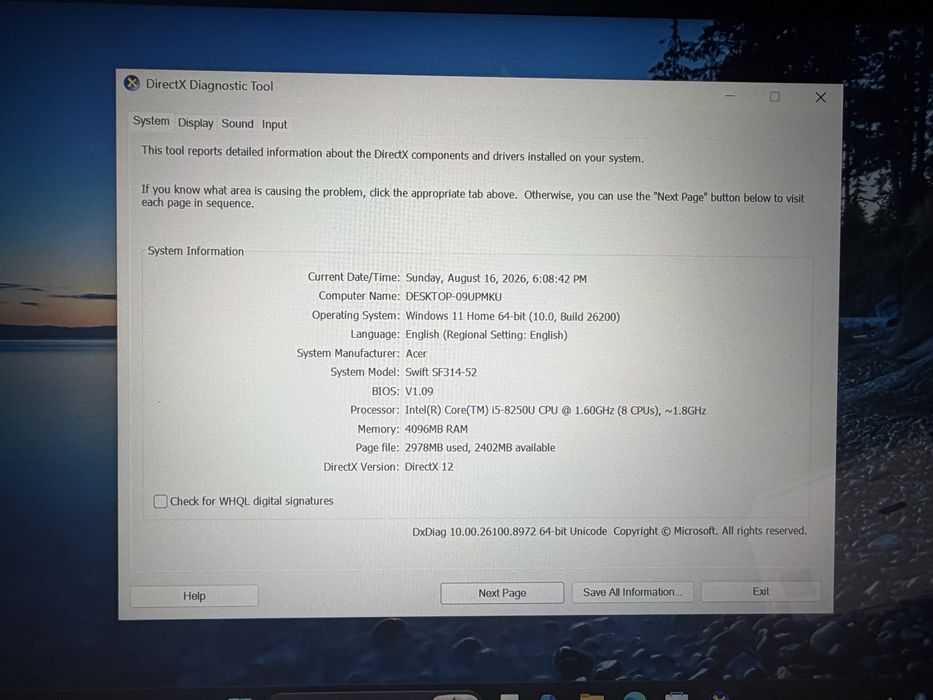Laptop ultraportabil Full alluminium Acer Swift 3 (SF315-51) -i5-8250U