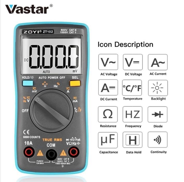 Професионален мултицет ZT102 (уред мултиметър)