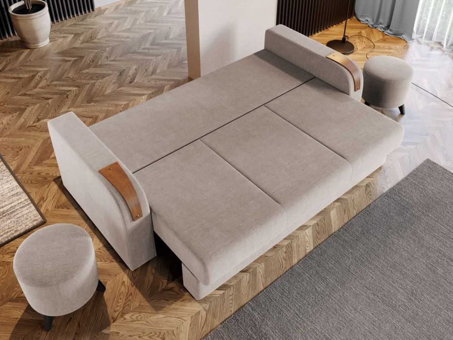 Canapea Extensibila Morelia Crem - Transport Gratuit in 4-10 zile