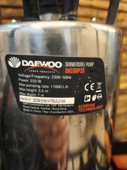 Потопяема помпа DAEWOO DAEQDP35