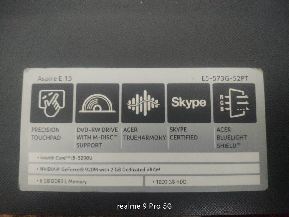 Ноутбук Acer e 15