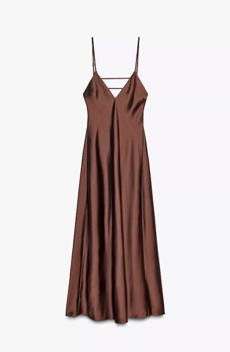 Дамска сатенена рокля Zara