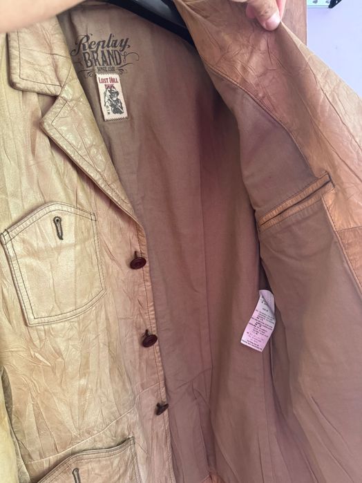 Replay Fashion Brand Leather Jacket / Кожено Яке, кройка тип съко.