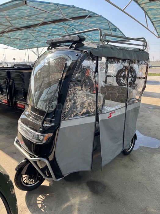 Электрический трицикл Skillmax X9 | рикша с крышей для города и дачи