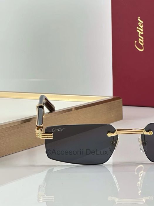 Ochelari de Soare Cartier CT0485O Noi Full Box Signature C De Cartier [Verificare Colet] Gold