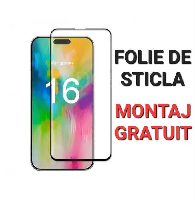 Folie de Sticla iPhone 11 12 13 14 15 16 17 Pro 17 Air 17 Pro Max