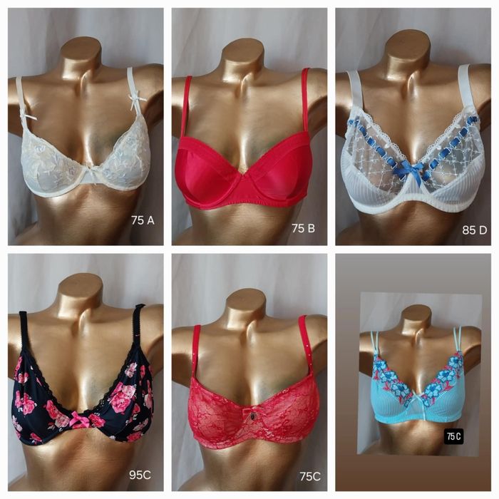 12 сутиена различни модели дантела и сатен