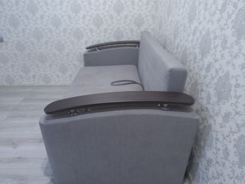 Диван складной серый