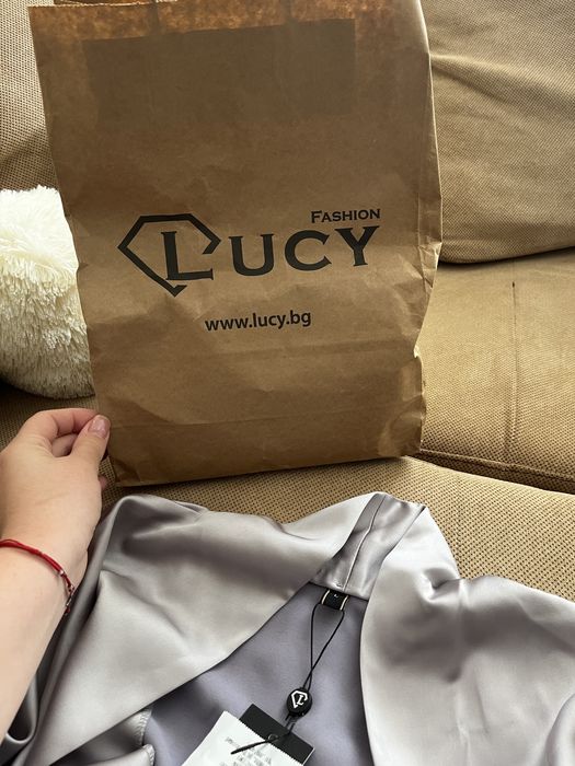 Сребриста рокля LUCY Fashion