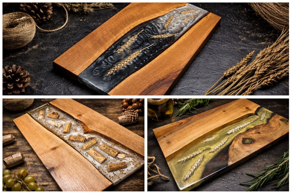 Уникални дъски за рязане и сервиране на мезета