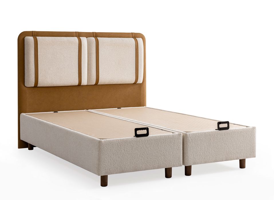 Тапицирано легло Sidelya Deluxe Перлено Бяло