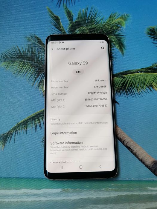 Samsung S9 - Dual sim -