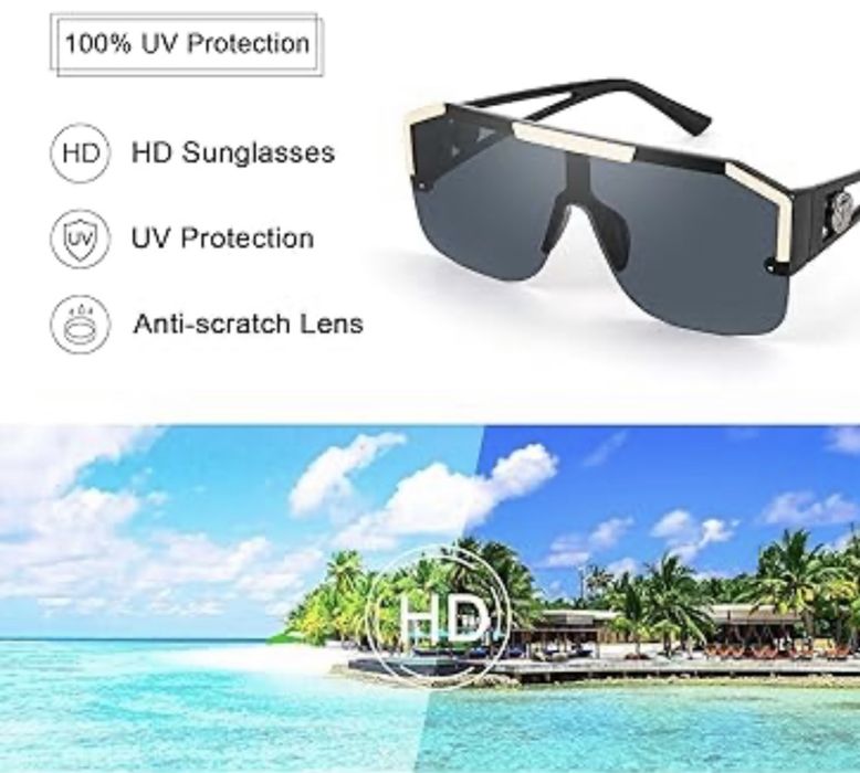 TOM FORD Дамски слънчеви очила маска модел 2024г защита 100% UV400 HD