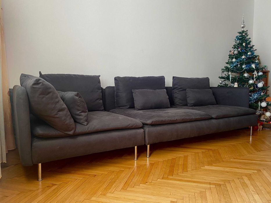 Canapea si coltar ikea soderhamn 5 locuri neagra