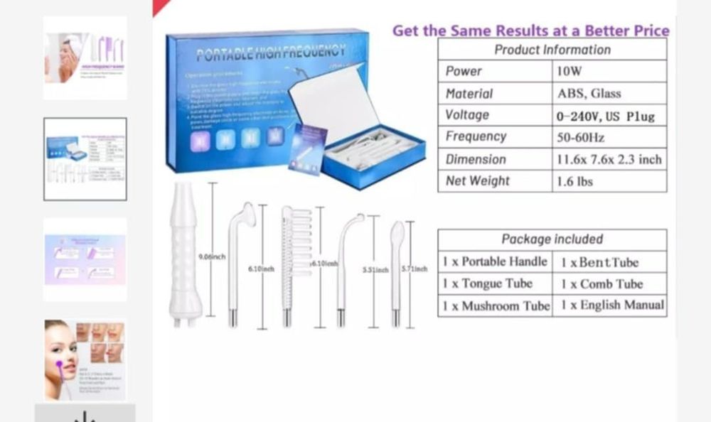 Electroderm profesional portabil cu lumina mov și funcție de reglare