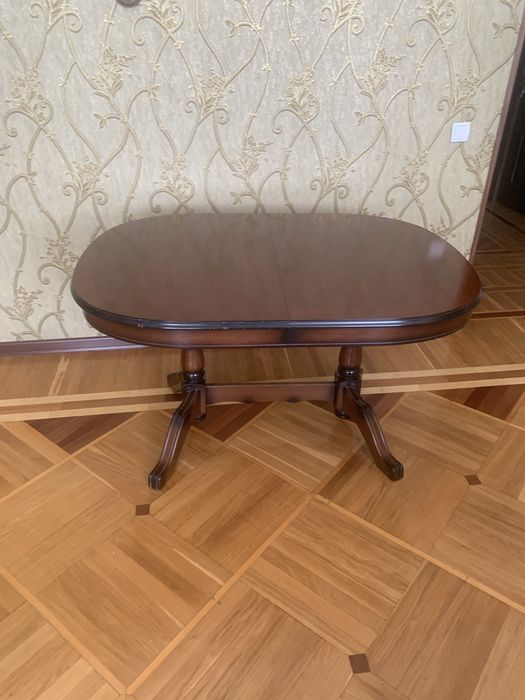 стулья стол  овальный дубвый раздвижной