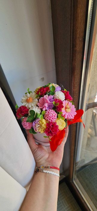 Aranjament flori din ceara