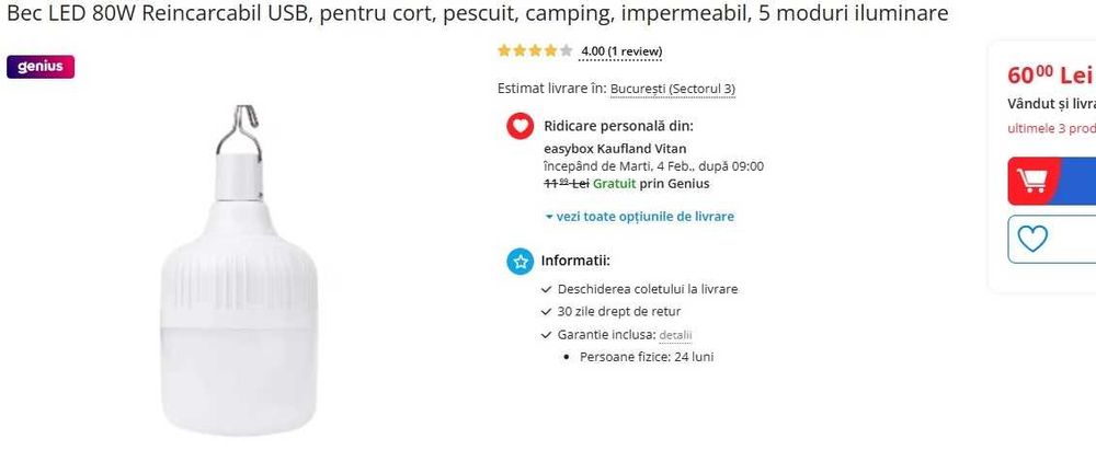 becuri led 180W, alimentare usb, cu agatatoare metalica