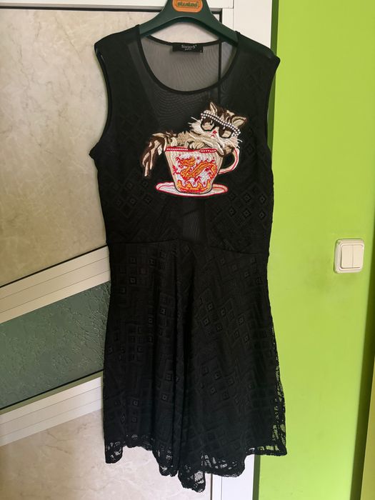 Черна къса рокля