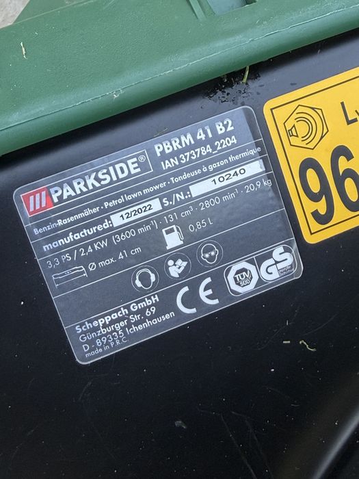 Parkside PBRM 41 B2 Бензинова косачка