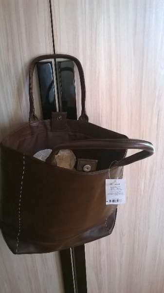 Чанта от естествена кожа - тип торба