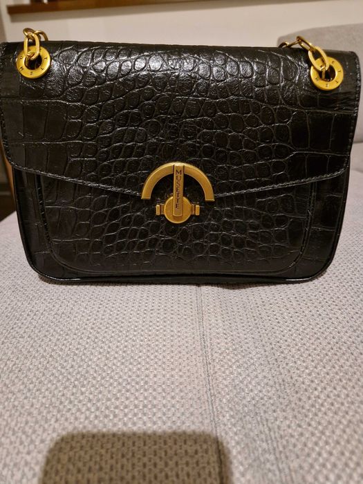 Geantă piele Musette Black
