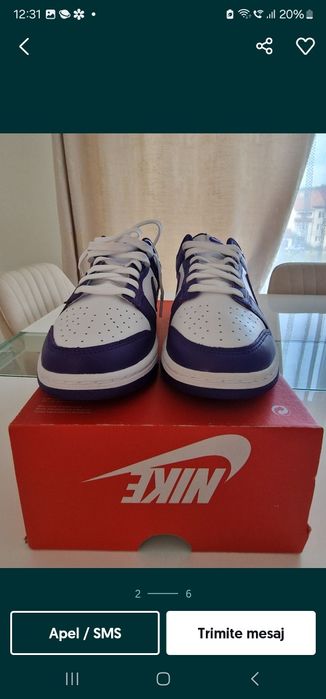 Nike Dunk Low Retro white/court purple