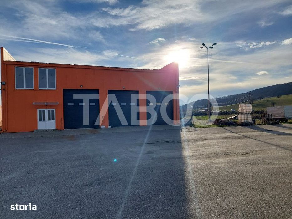 Hala industriala de vanzare cu teren de 12000 mp Bradu Sibiu