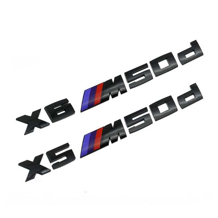 Emblema spate portbagaj BMW X5 M50d , X6 M50d, negru sau chrom
