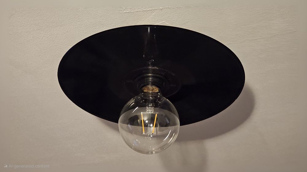 Lustra tavan din disc de vinil