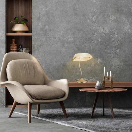 Банкерска лампа  - бял абажур - нотариална лампа E14