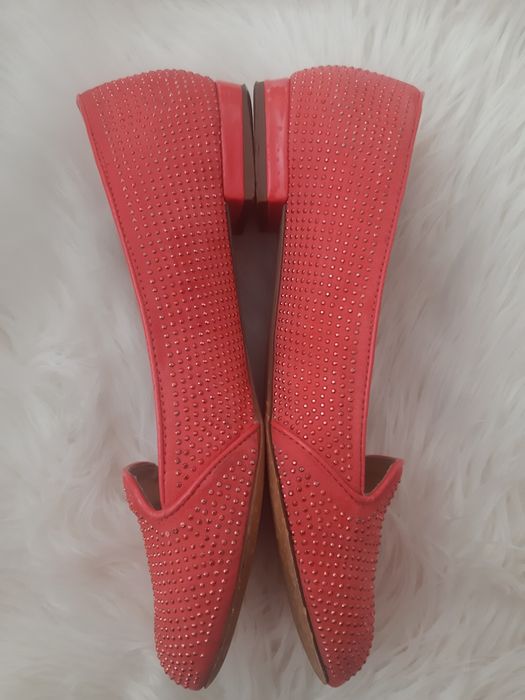 Страхотни дамски обувчици цвят диня