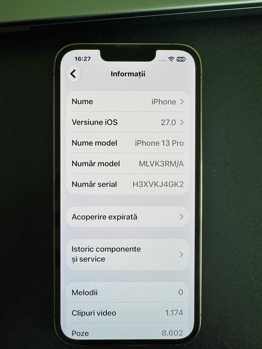 iPhone 13 Pro 256GB – impecabil (fără zgârieturi, ca nou), GOLD