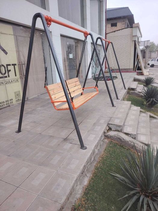 Качели диван 3-х местные усиленные | металлические