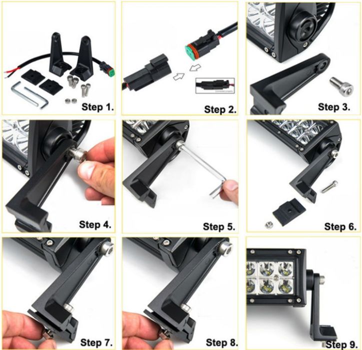 LED Bar Curbat 240W/12V-24V, 20400 Lumeni, 42"/107 cm Nou