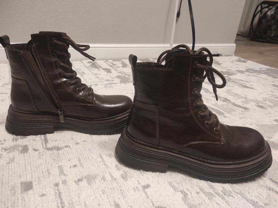 Ботинки осень/весна, шоколадного цвета