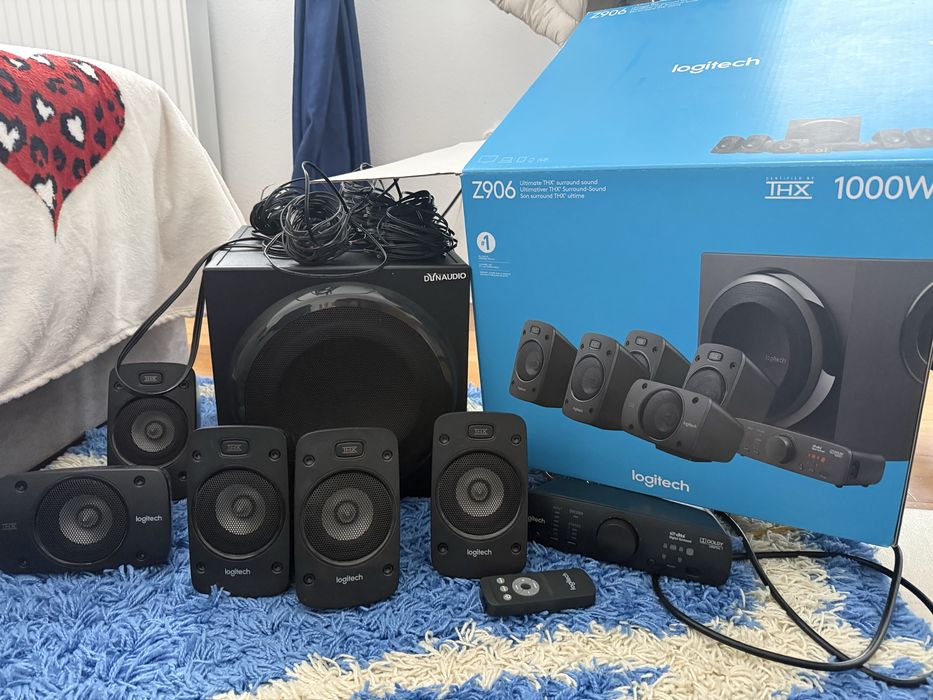 Boxe Logitech Z906 5.1 1000w, impecabile, set complet