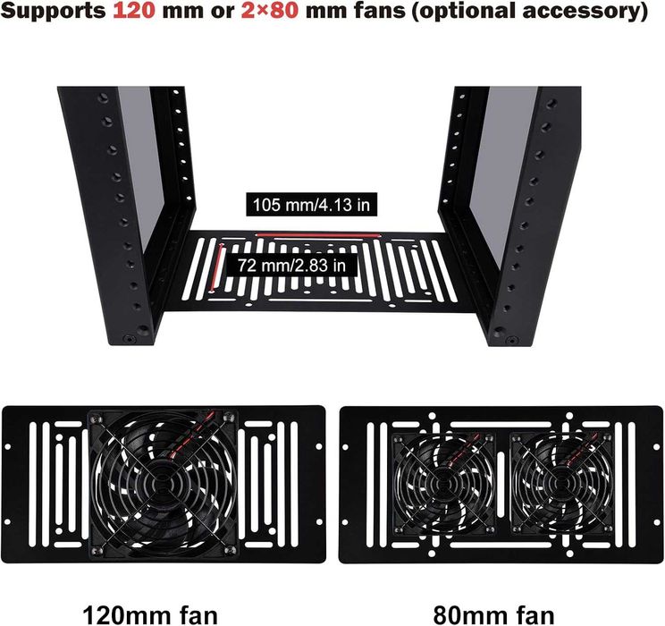 GeeekPi DeskPi RackMate T1,Dulap Server 10 Inch 8U,Mini Rack 200mm NAS