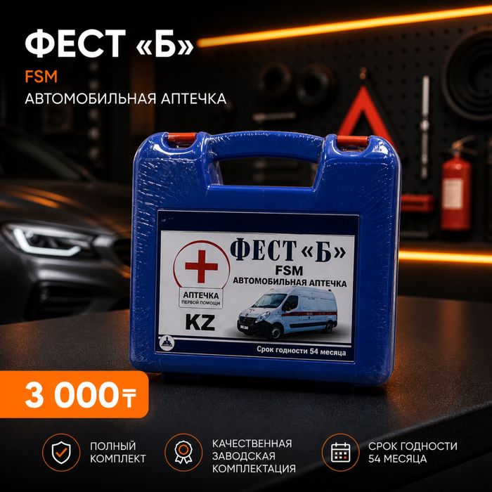 Аптечка, огнетушитель, аварийный знак, жилет.