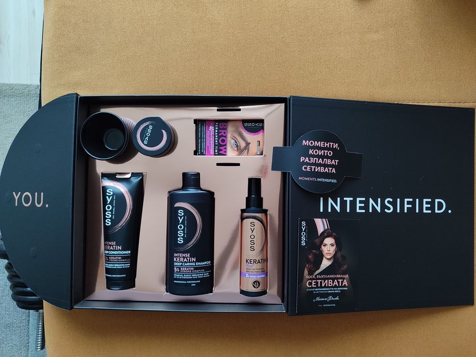 Огромна кутия с продукти за коса на Syoss от серията Intense Keratin