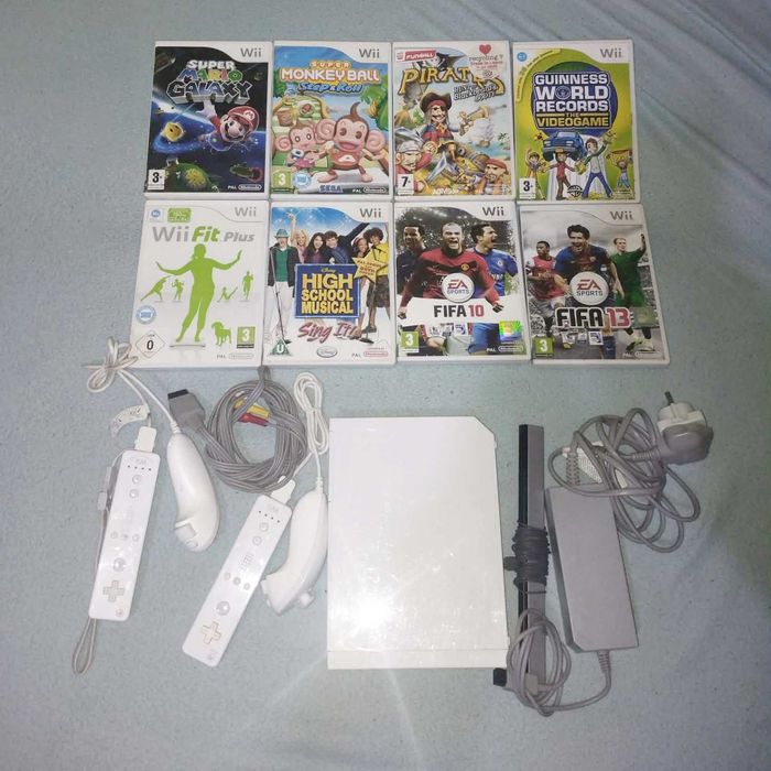 Consola Nintendo Wii + 8 jocuri originale