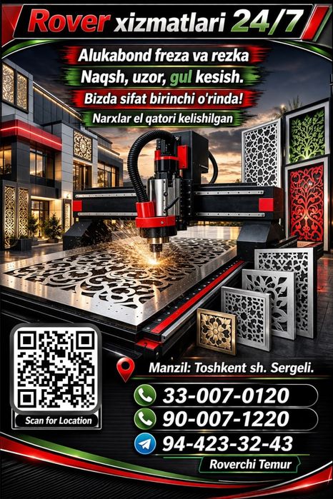 Rover xizmati. Alukabond freza