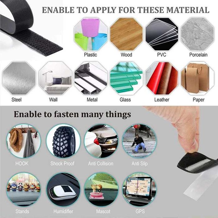 CAMAT®  Самоклеящаяся липкая лента 25 мм х 25 м (Белая/черная)